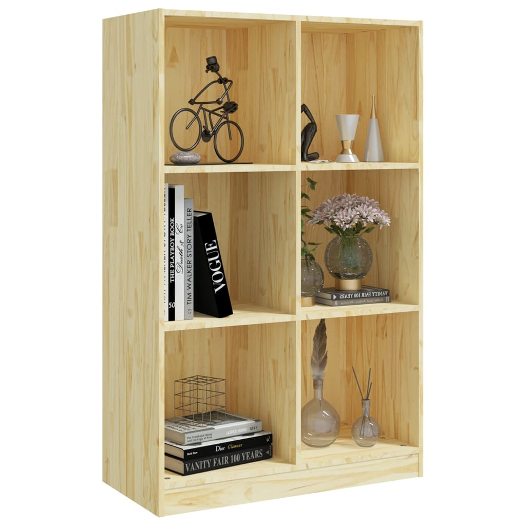 Boekenkast 70X33X110 Cm Massief Grenenhout