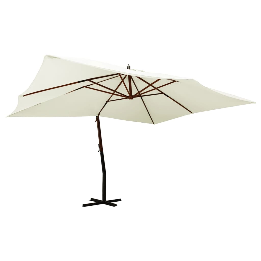 Zweefparasol Met Houten Paal 400X300 Cm