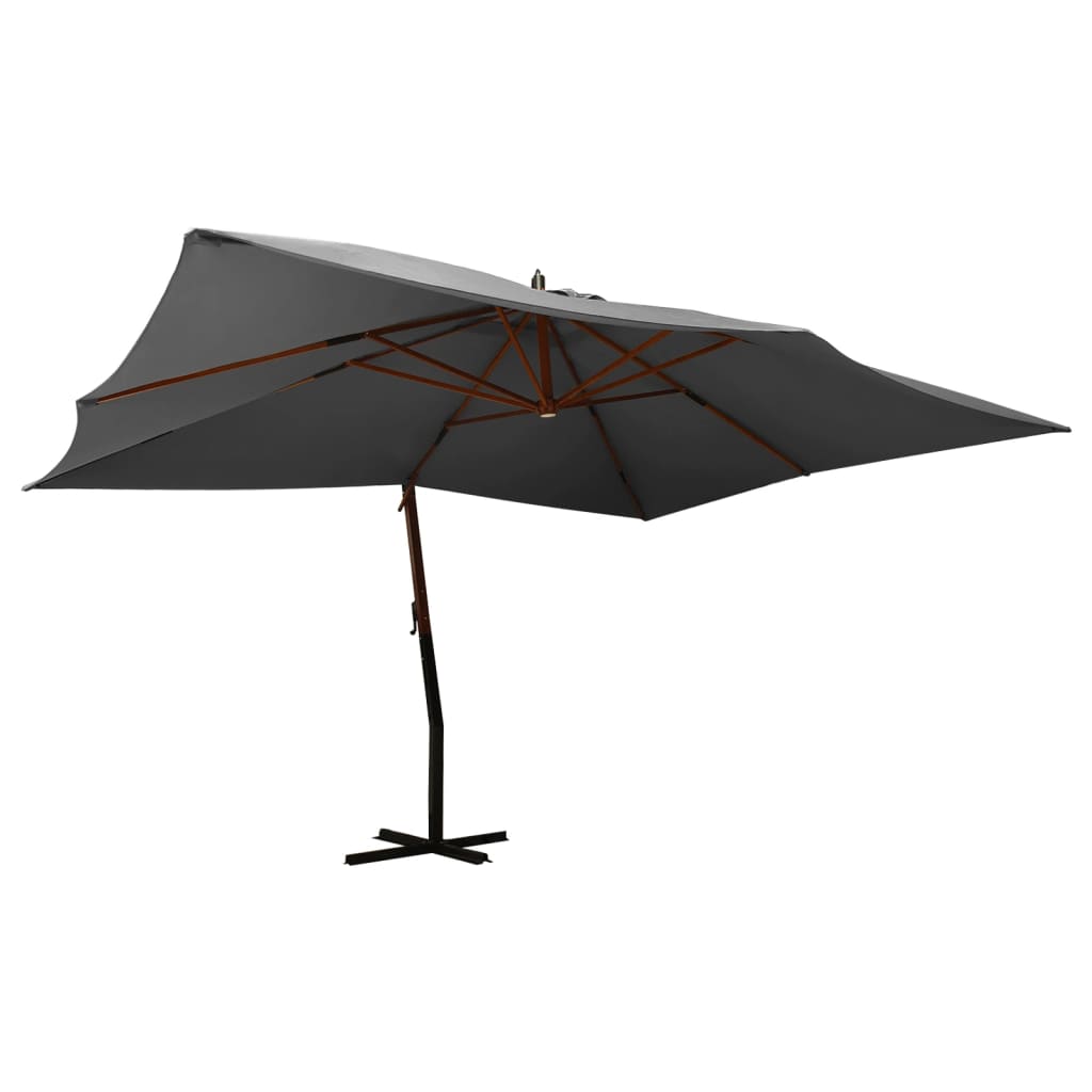 Zweefparasol Met Houten Paal 400X300 Cm