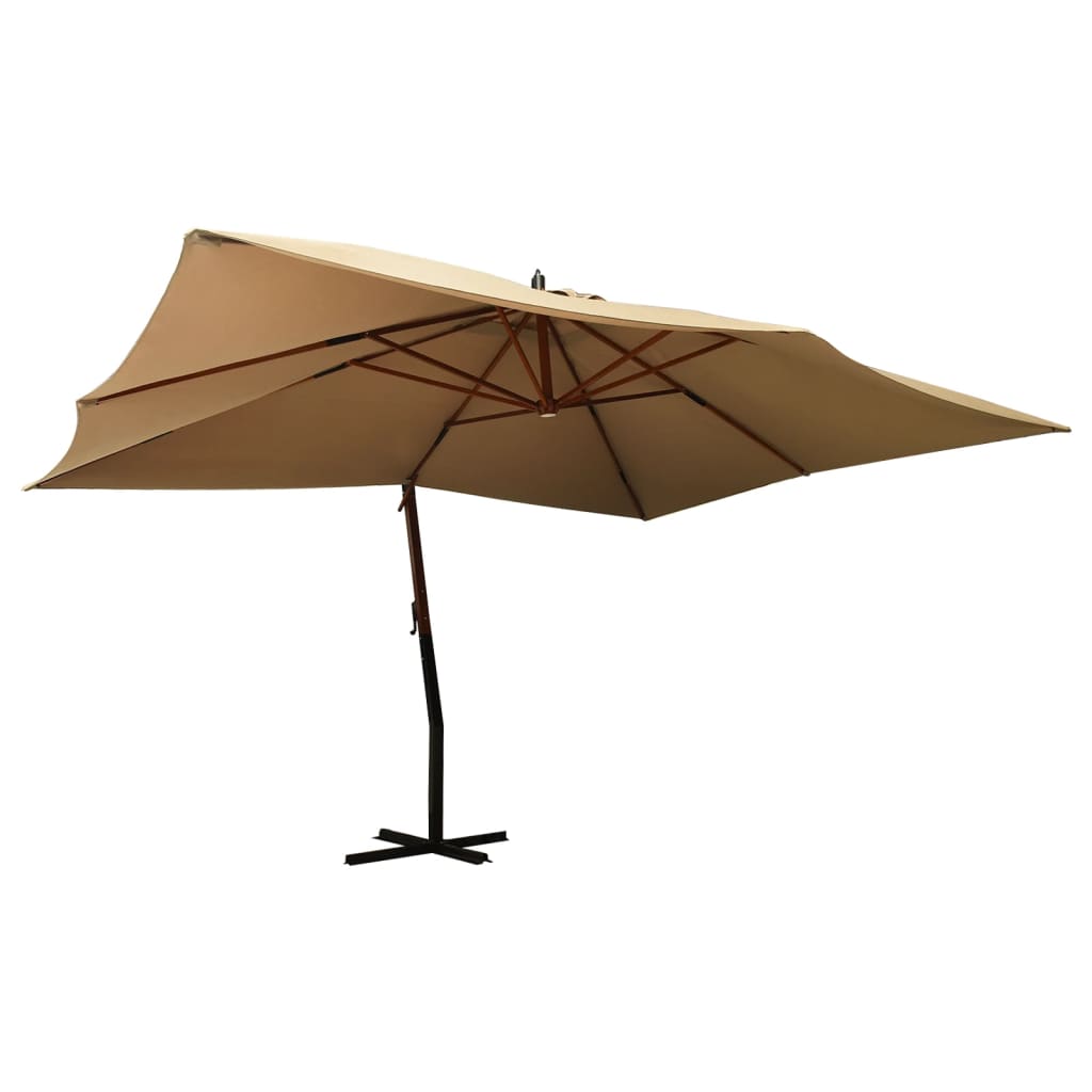 Zweefparasol Met Houten Paal 400X300 Cm