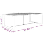 Tuintafel 120X60X66 Cm Aluminium Antracietkleurig Geel