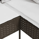 Loungebank Met Kussens L-Vormig Poly Rattan