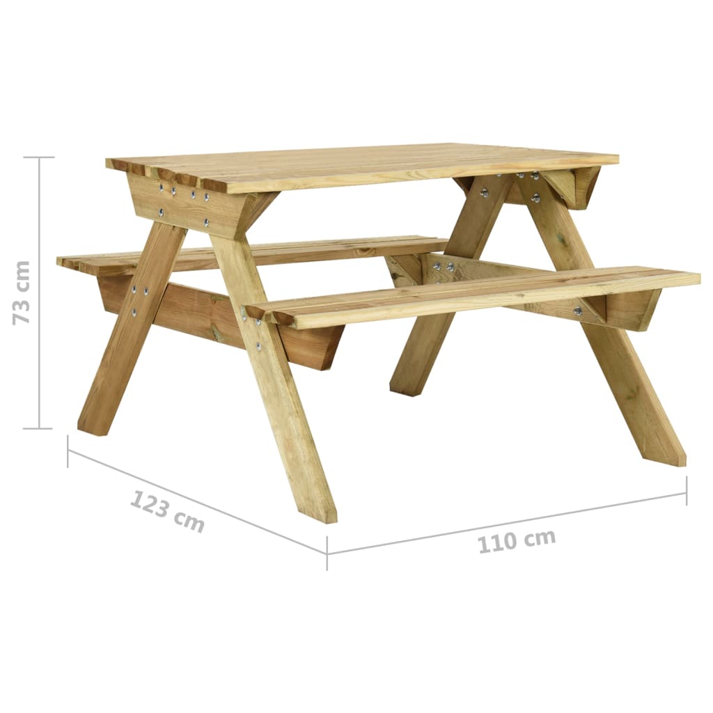 Picknicktafel Met Banken Geïmpregneerd Grenenhout