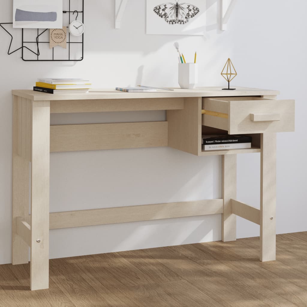 Bureau Hamar 110X40X75 Cm Massief Grenenhout