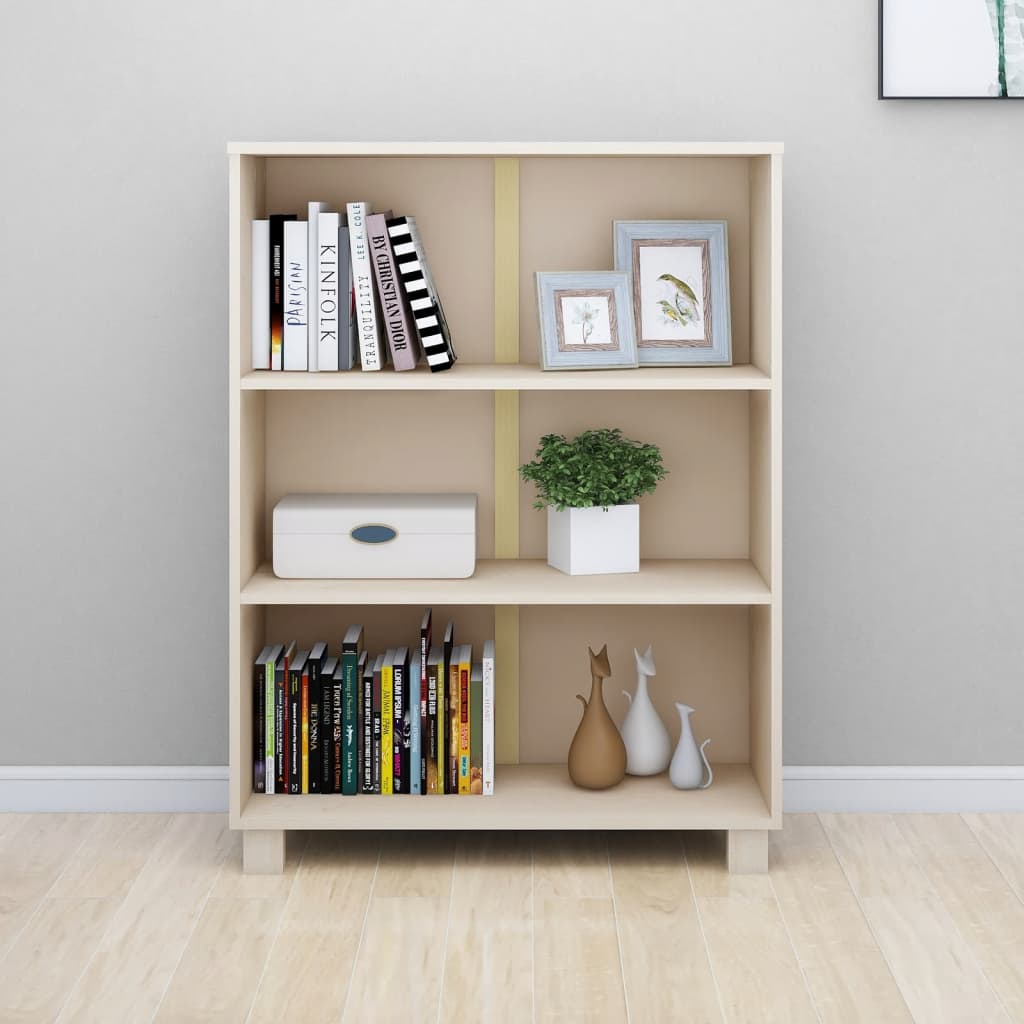 Boekenkast Hamar 85X35X112 Cm Massief Grenenhout