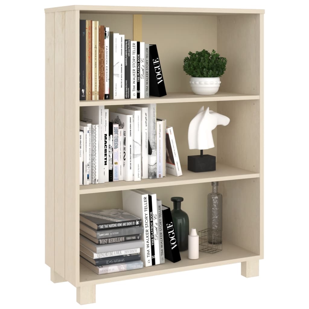 Boekenkast Hamar 85X35X112 Cm Massief Grenenhout