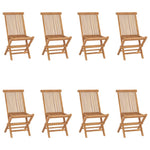 Tuinstoelen 6 St Inklapbaar Massief Teakhout