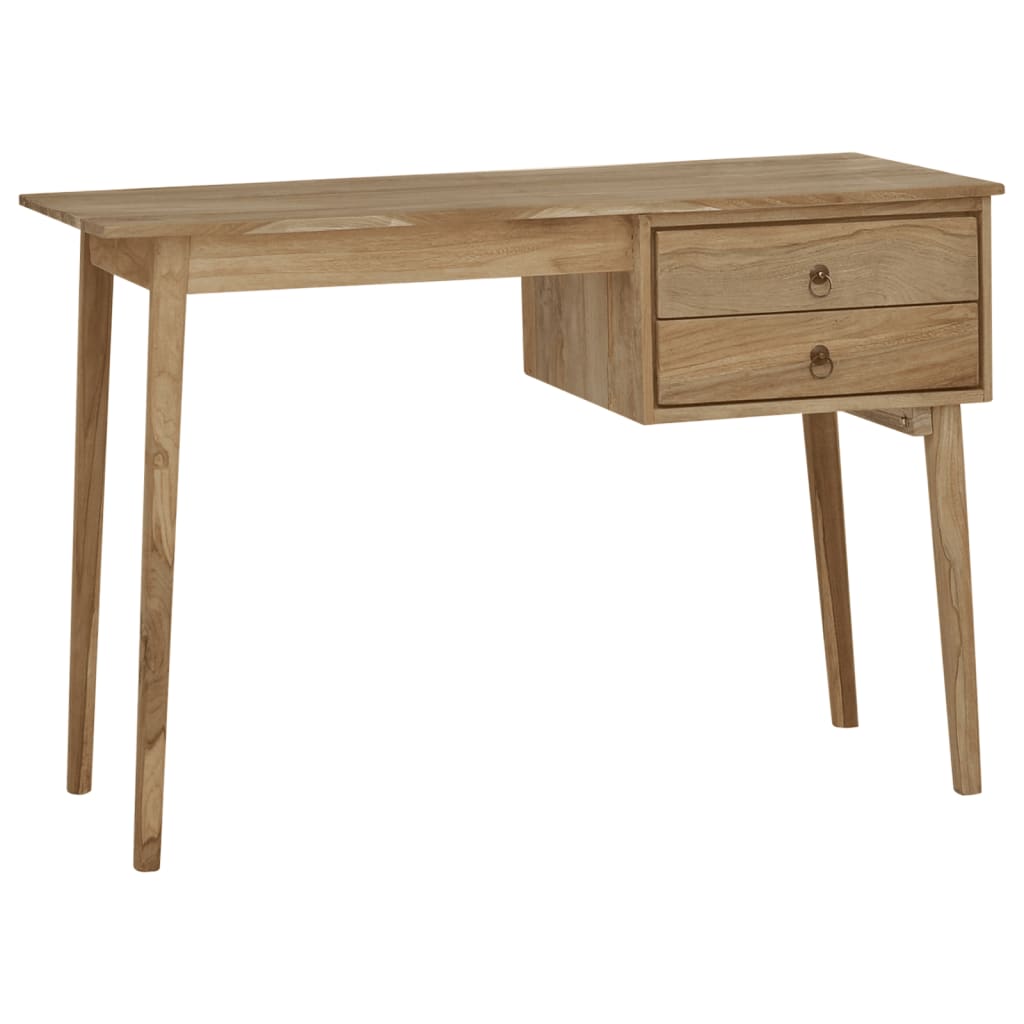 Bureau Met 2 Lades 110X52X75 Cm Massief Teakhout