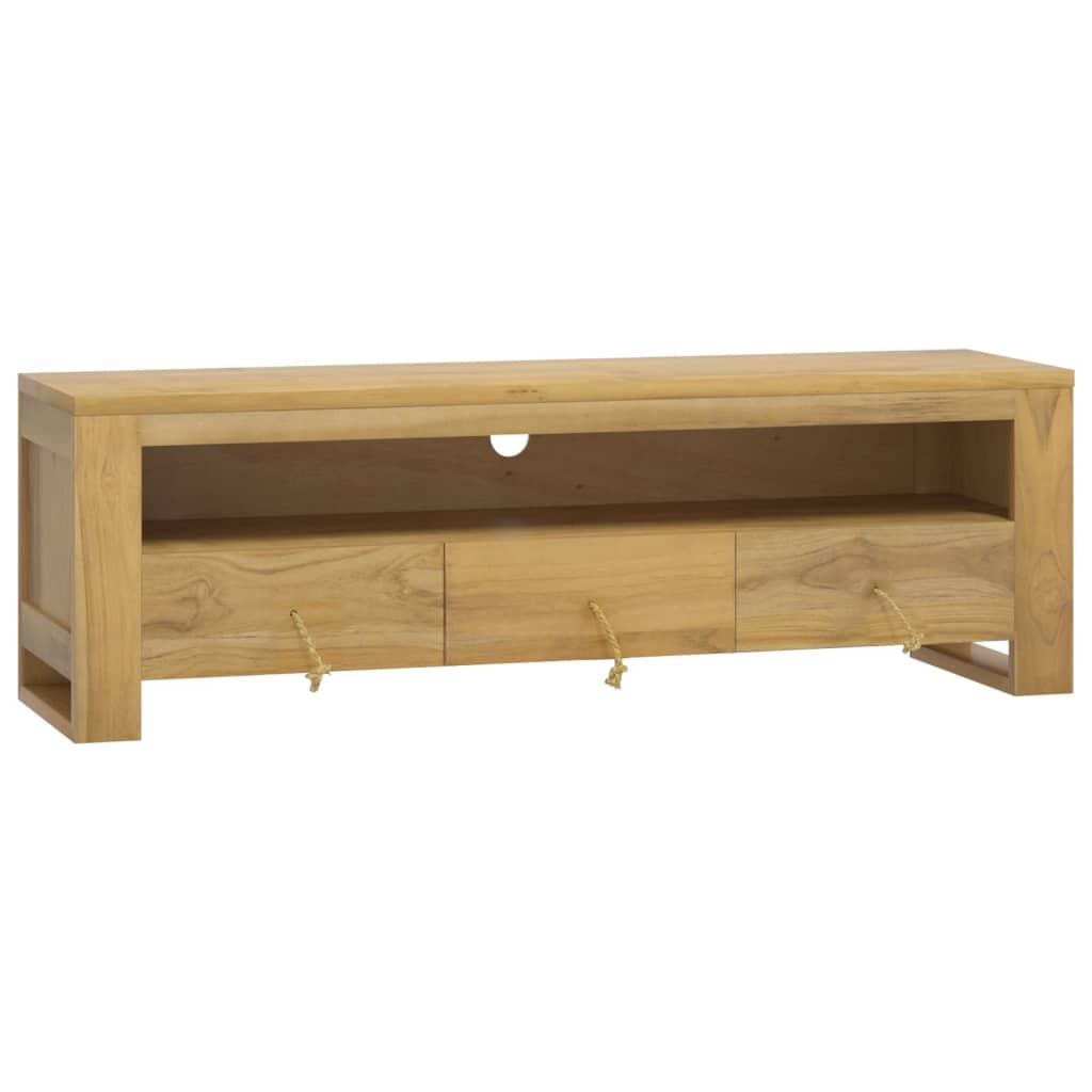 Tv-Meubel 110X30X35 Cm Massief Teakhout