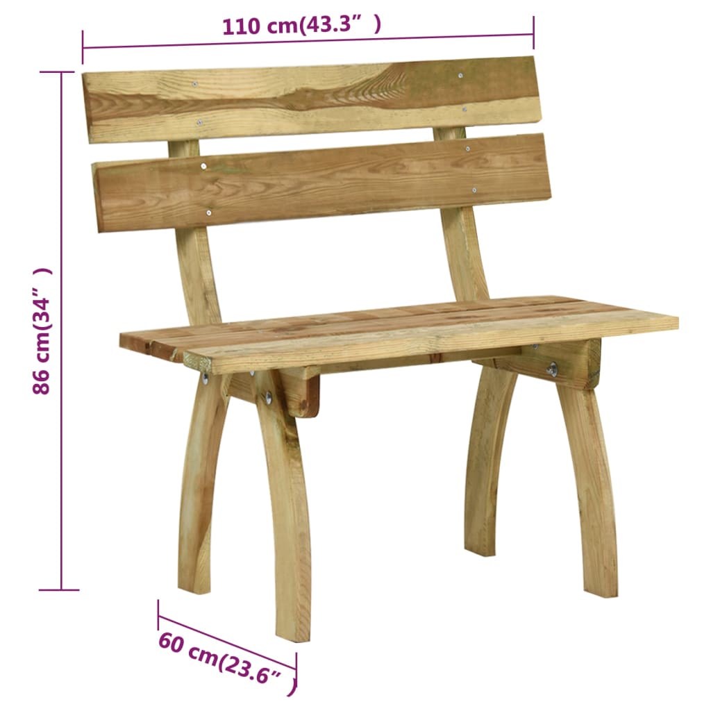 Tuinbank 0 Cm Geïmpregneerd Grenenhout