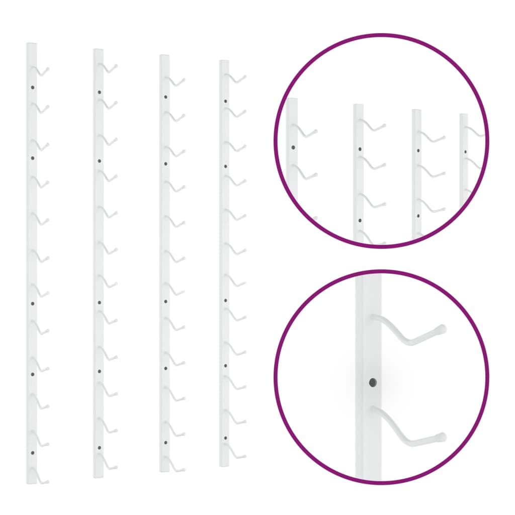 Wijnrekken 2 St Voor 12 Flessen Wandmontage Ijzer Wit