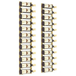 Wijnrekken 2 St Voor 12 Flessen Wandmontage Ijzer Kleurig Goud