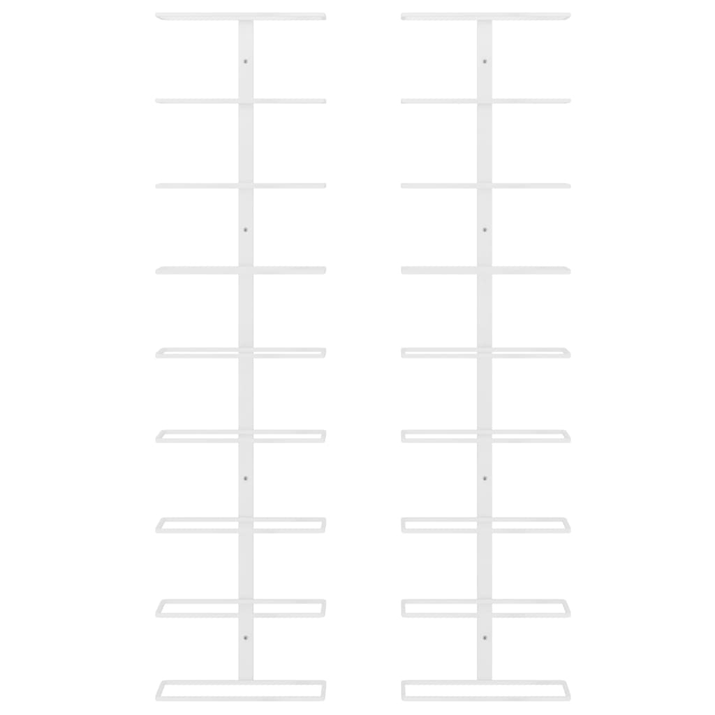 Wijnrekken 2 St Wandmontage Voor 9 Flessen Ijzer Wit