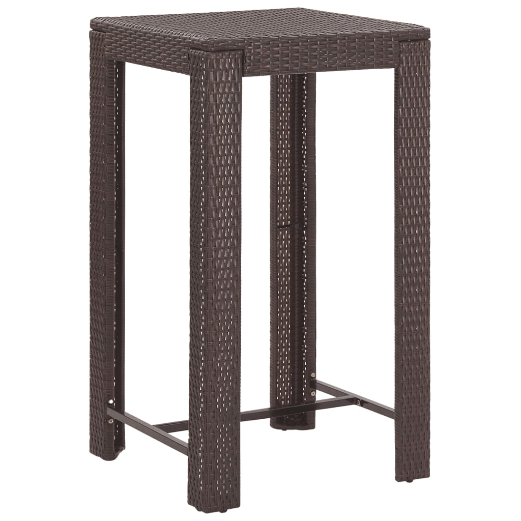 -Delige Tuinbarset Met Kussens Poly Rattan