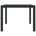 -Delige Tuinset Met Kussens Poly Rattan Zwart