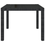 -Delige Tuinset Met Kussens Poly Rattan Zwart