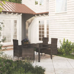 -Delige Tuinset Met Kussens Poly Rattan Zwart