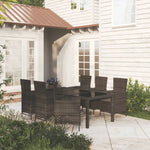 -Delige Tuinset Met Kussens Poly Rattan Zwart