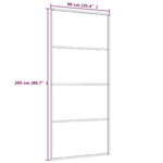 Schuifdeur Esg-Glas En Aluminium Wit