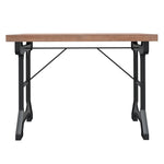 Eettafel 110X65X82 Cm Massief Vurenhout En Ijzer