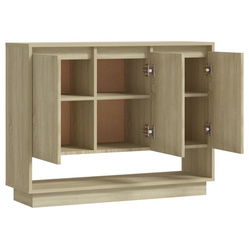 Dressoir 97X31X75 Cm Bewerkt Hout Kleurig