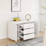 Dressoir Met 3 Lades 120X41X75 Cm Bewerkt Hout