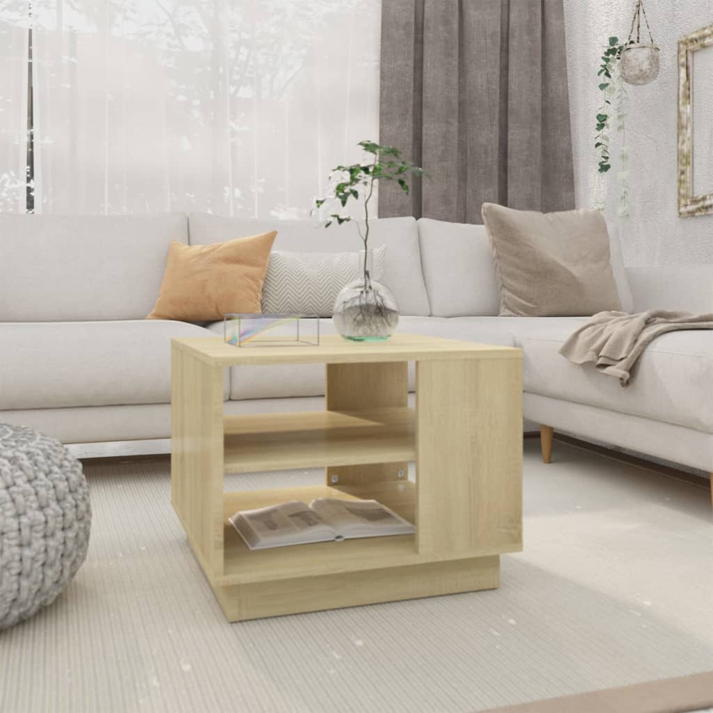 Salontafel 55X55X43 Cm Bewerkt Hout