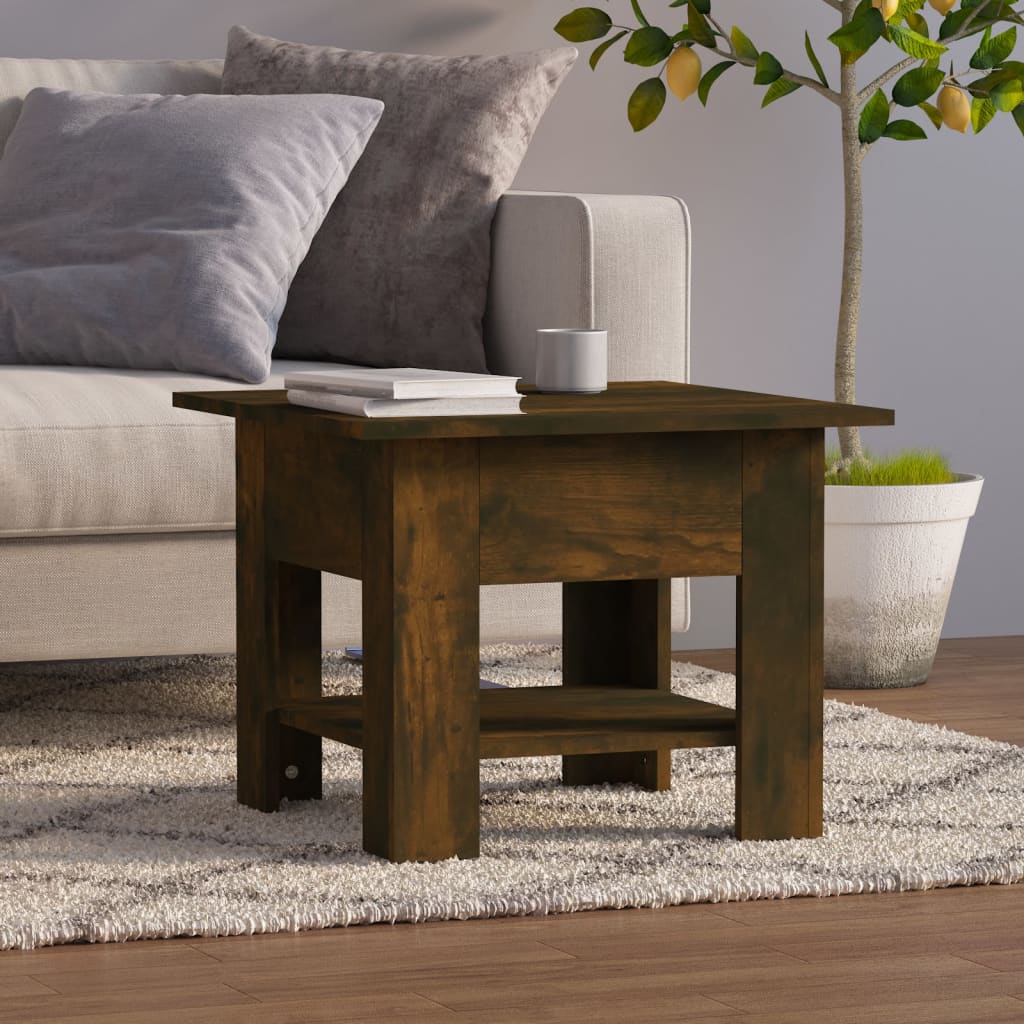 Salontafel 55X55X42 Cm Bewerkt Hout