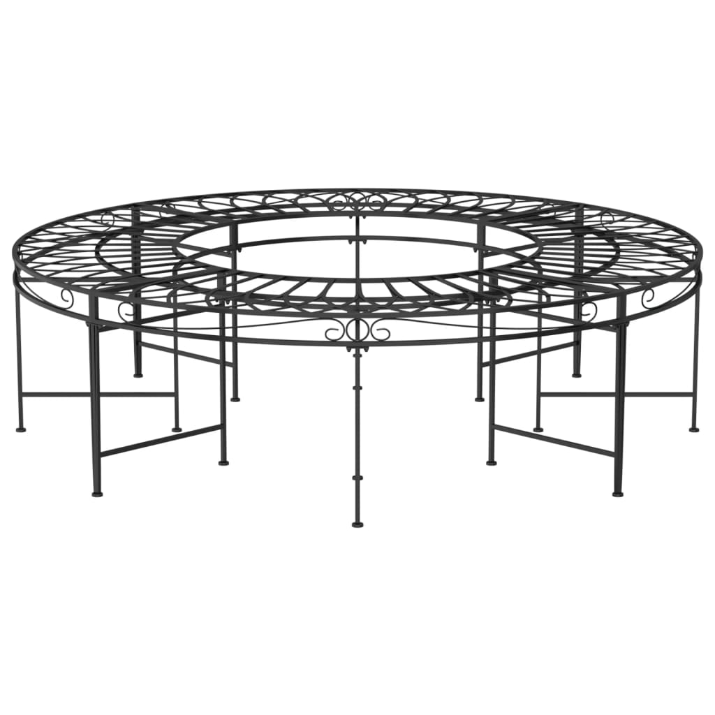 Boombank Rond Ø160 Cm Staal Zwart