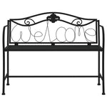 Tuinbank 2-Zits 104 Cm Staal Zwart