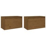 Wandkasten 60X30X35 Cm Massief Grenenhout