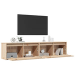 Wandkasten 80X30X35 Cm Massief Grenenhout
