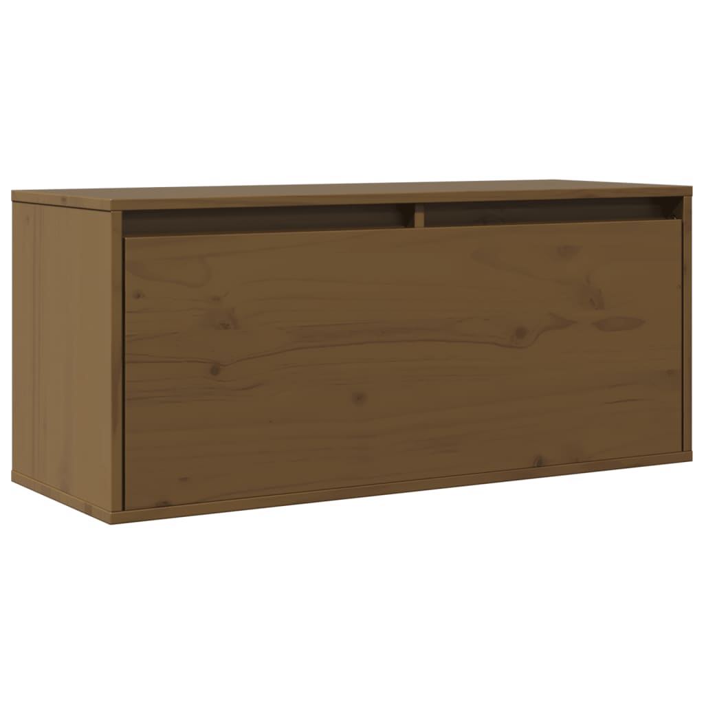 Wandkast 80X30X35 Cm Massief Grenenhout