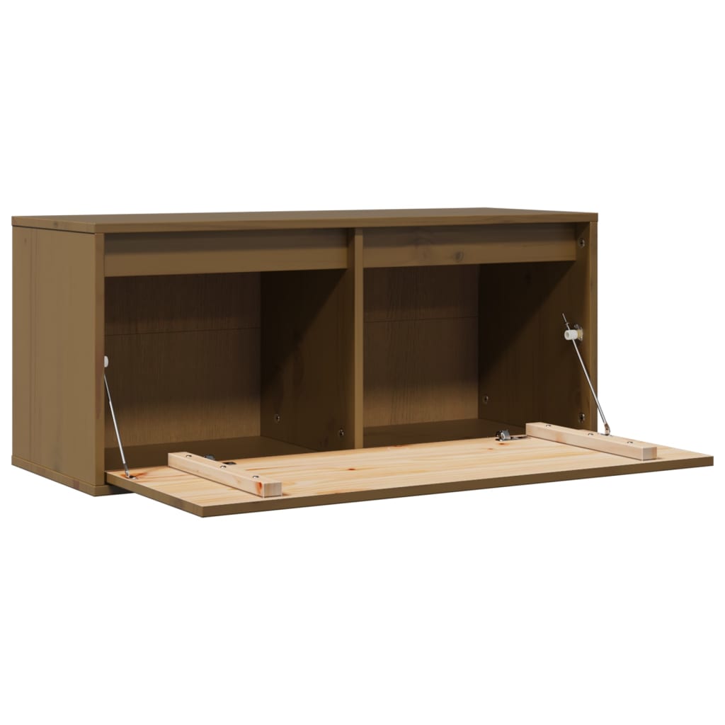 Wandkast 80X30X35 Cm Massief Grenenhout