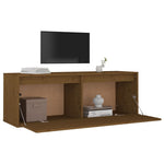 Wandkast 100X30X35 Cm Massief Grenenhout