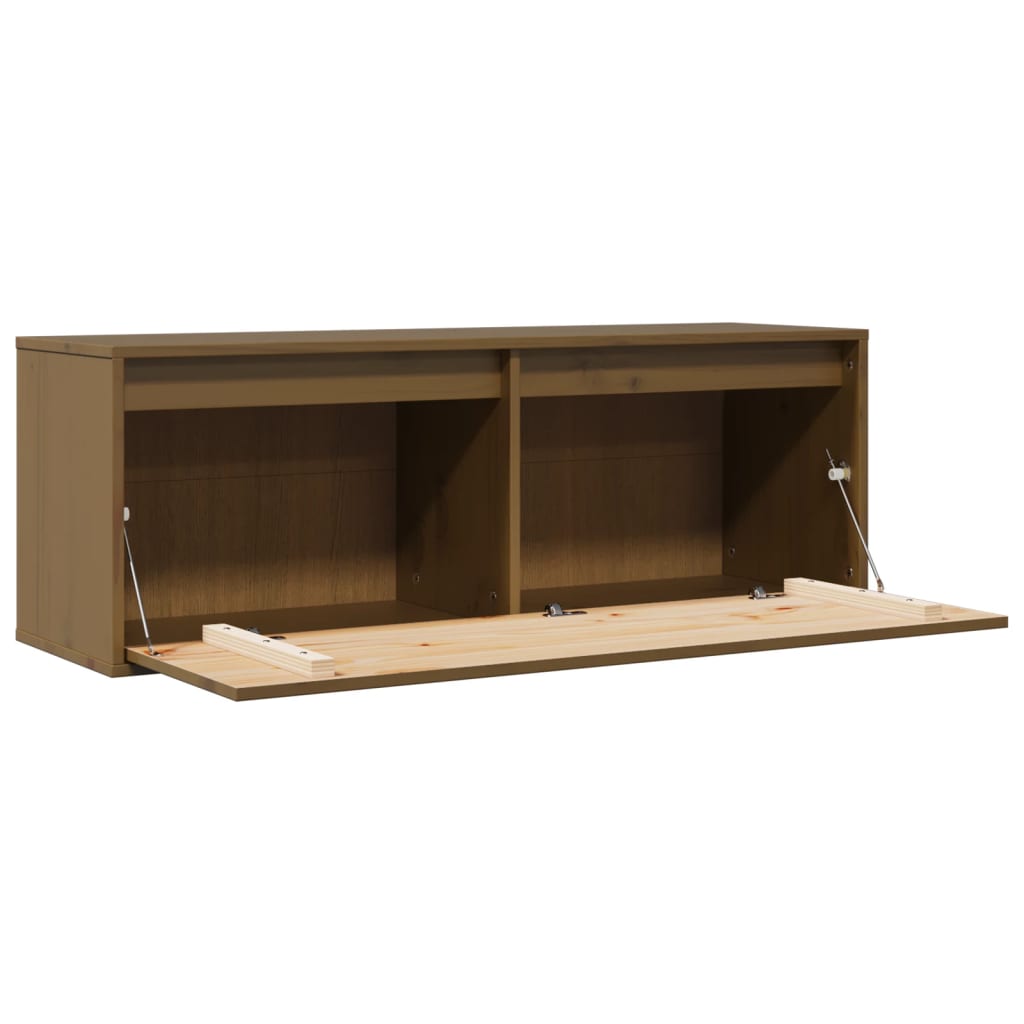 Wandkast 100X30X35 Cm Massief Grenenhout