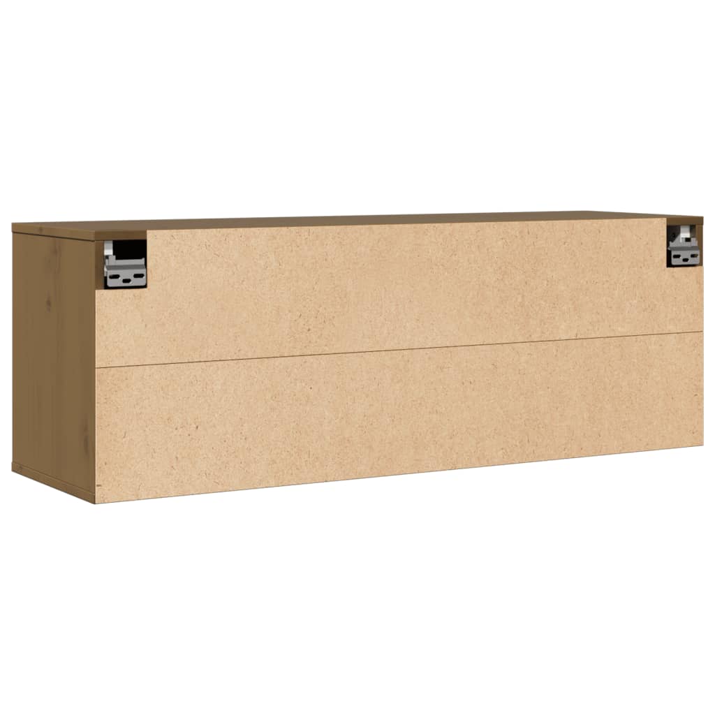 Wandkast 100X30X35 Cm Massief Grenenhout