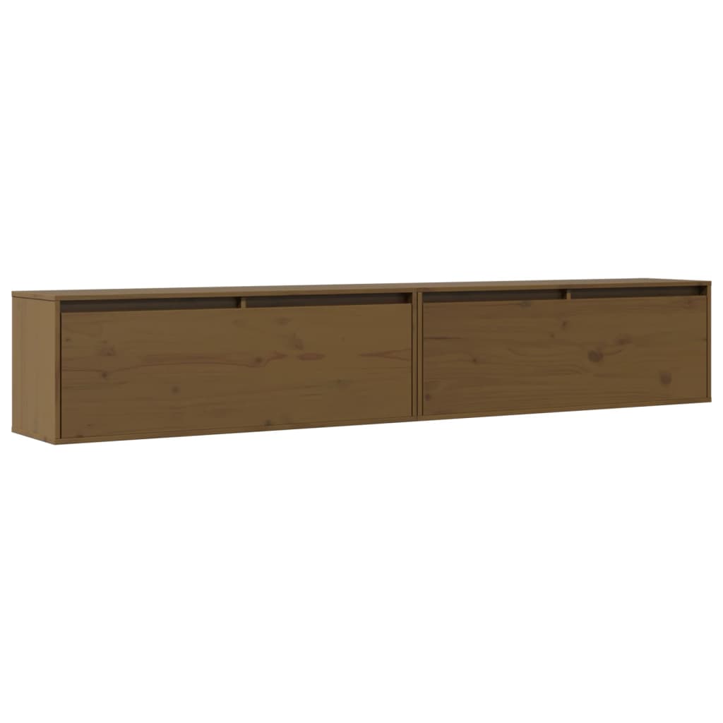 Wandkasten 100X30X35 Cm Massief Grenenhout