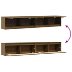 Wandkasten 100X30X35 Cm Massief Grenenhout