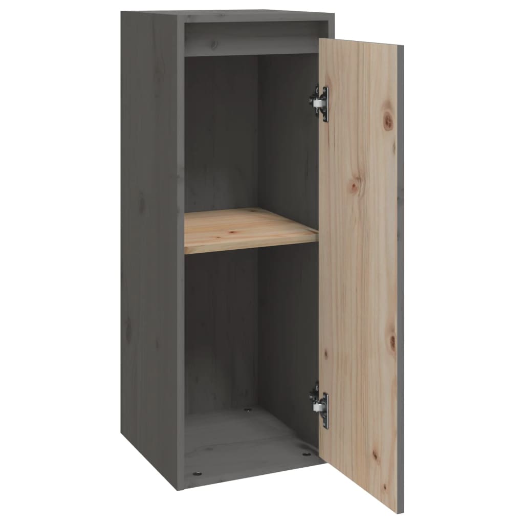 Wandkast 30X30X80 Cm Massief Grenenhout