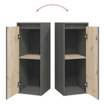 Wandkast 30X30X80 Cm Massief Grenenhout