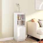 Hoge Kast 37X34X110 Cm Massief Grenenhout