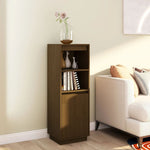Hoge Kast 37X34X110 Cm Massief Grenenhout