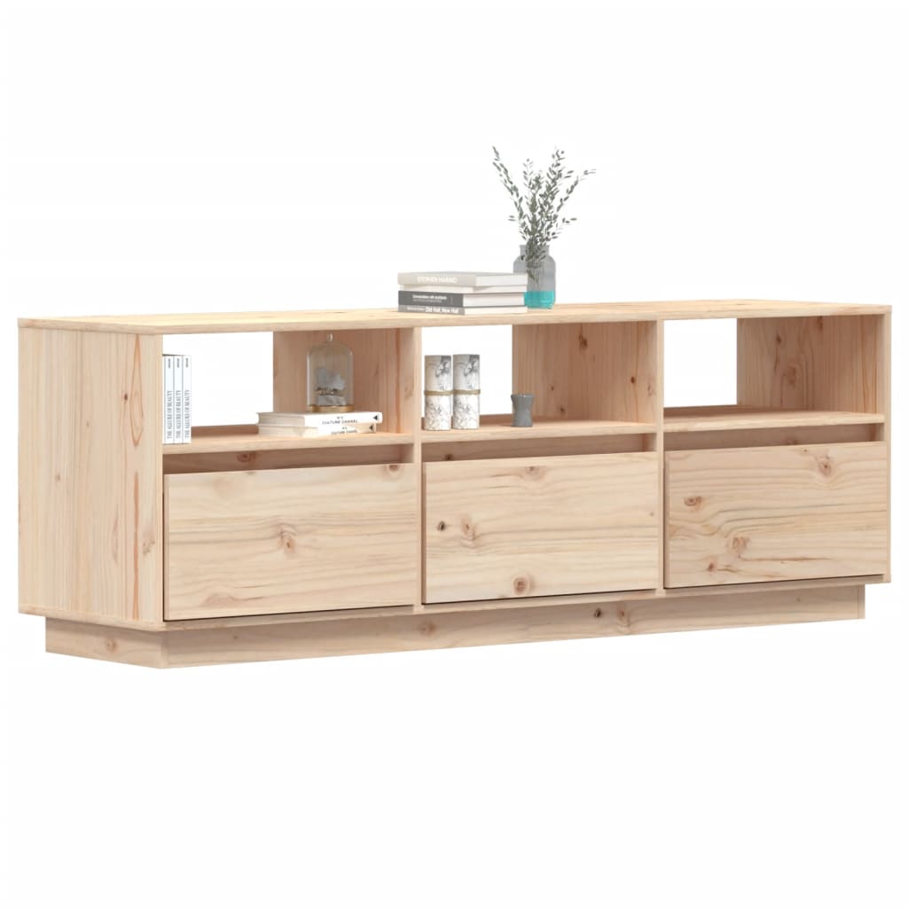 Tv-Meubel 140X37X50 Cm Massief Grenenhout