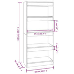 Boekenkast/Kamerscherm 60X30X135 Cm Bewerkt Hout