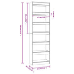 Boekenkast/Kamerscherm 60X30X198 Cm