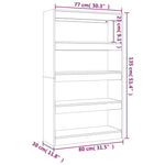 Boekenkast/Kamerscherm 80X30X135 Cm Bewerkt Hout