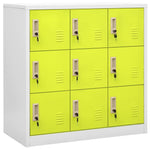 Lockerkasten 90X45X92,5 Cm Staal Lichtgrijs En Groen