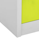 Lockerkasten 90X45X92,5 Cm Staal Lichtgrijs En Groen