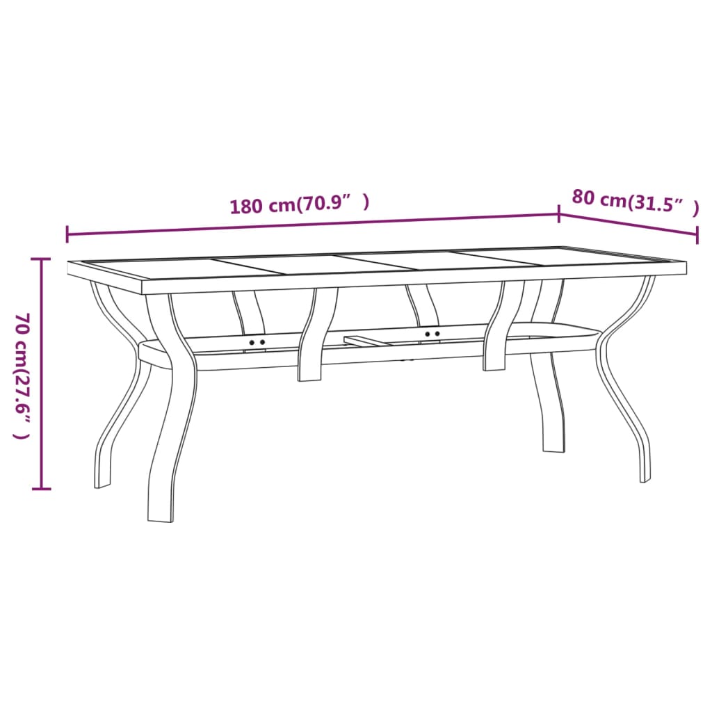 Tuintafel Staal En Glas